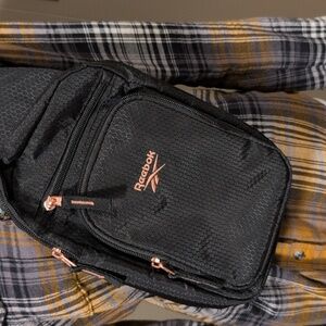 Reebok Black and Pink Belt Bag